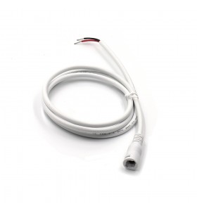 dc5.5*2.1mm female with lock to open waterproof white cable